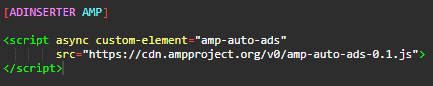 Ad Inserter 添加 AMP 代码